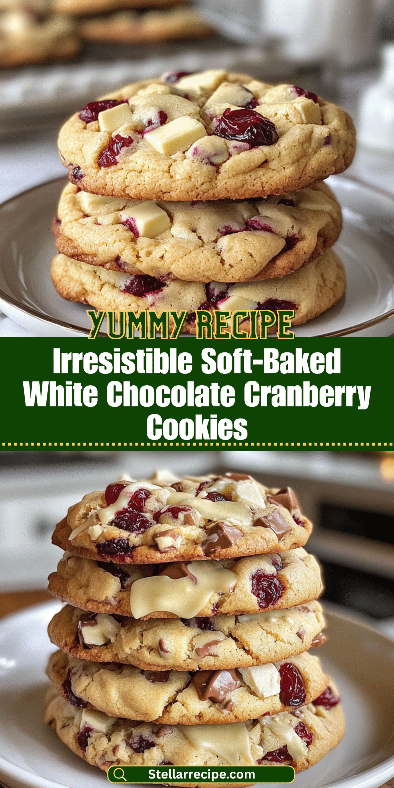 Irresistible Soft-Baked White Chocolate Cranberry Cookies
