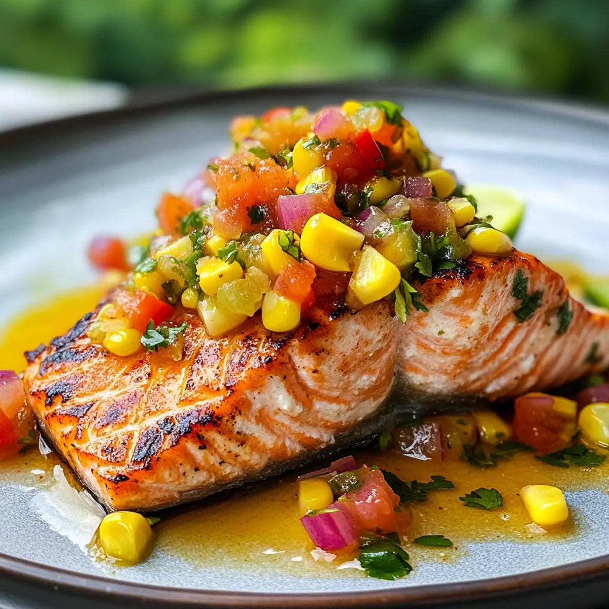 Irresistible Ginger Salmon with Sweet Corn Salsa