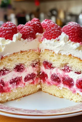 Irresistible Creamy Raspberry Cake With Whipped Cream Filling Recipe