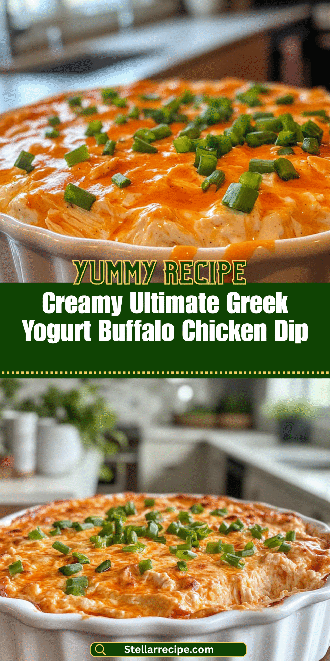 Creamy Ultimate Greek Yogurt Buffalo Chicken Dip