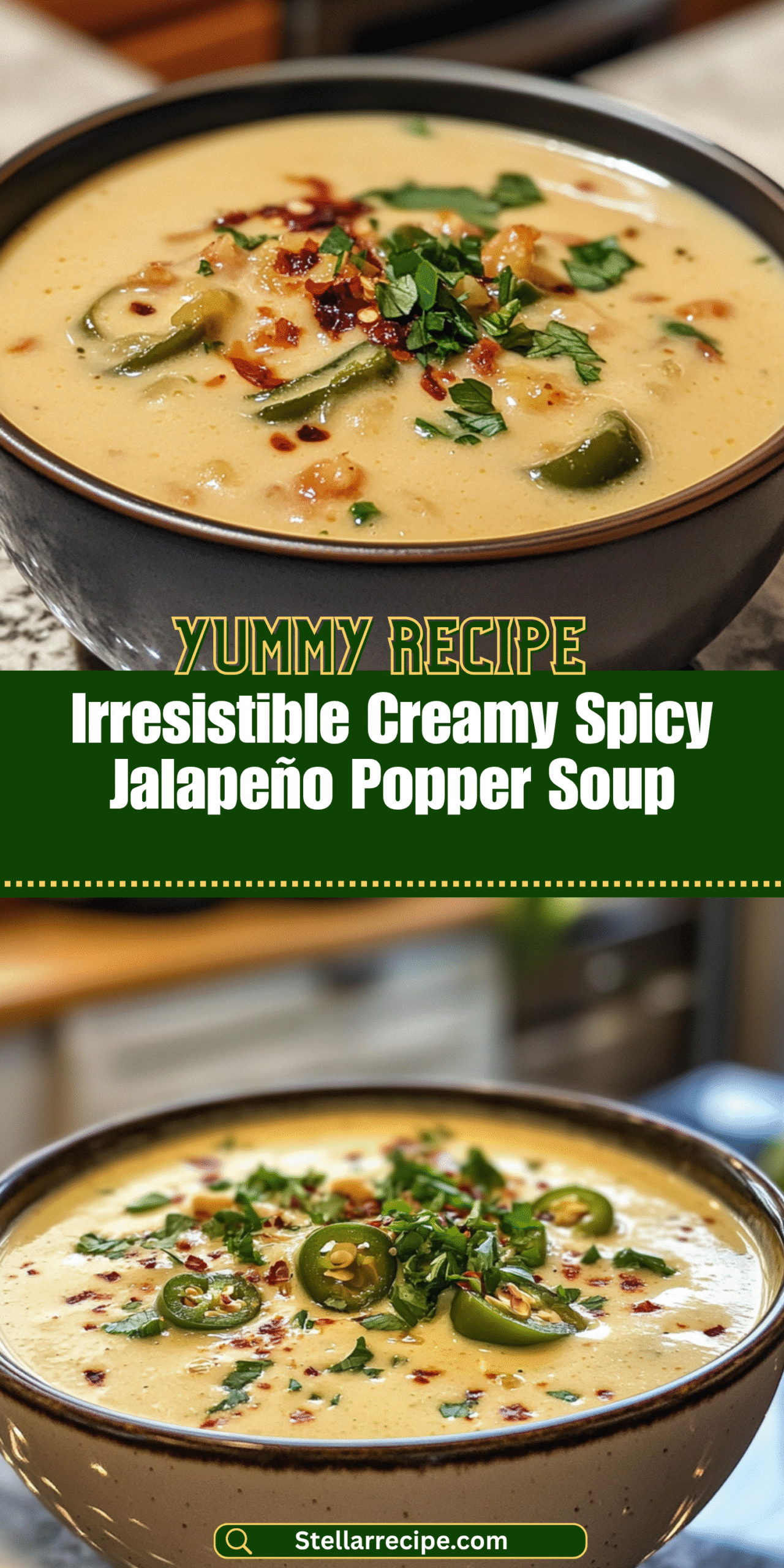 Irresistible Creamy Spicy Jalapeño Popper Soup
