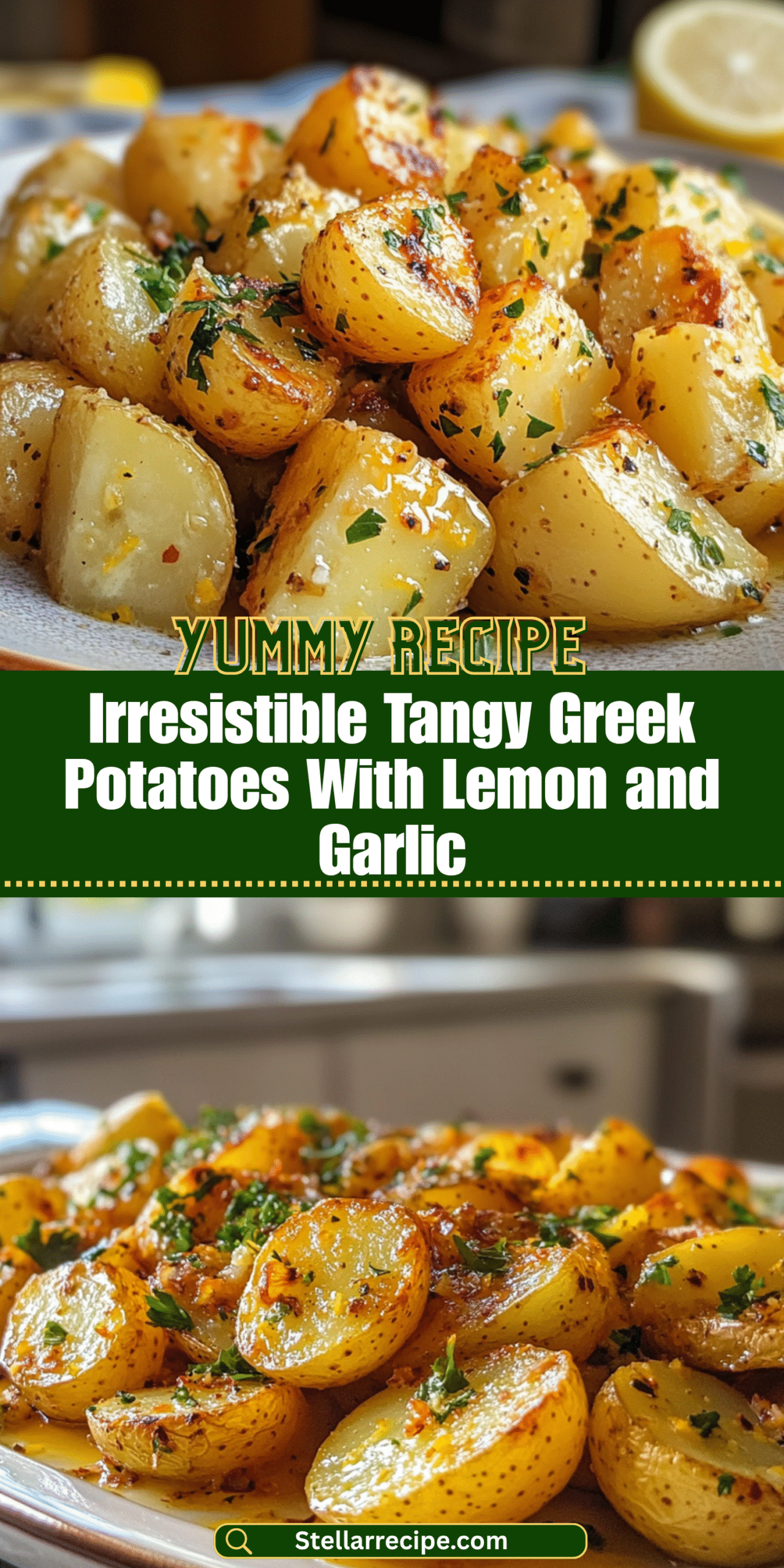 Irresistible Tangy Greek Potatoes With Lemon and Garlic