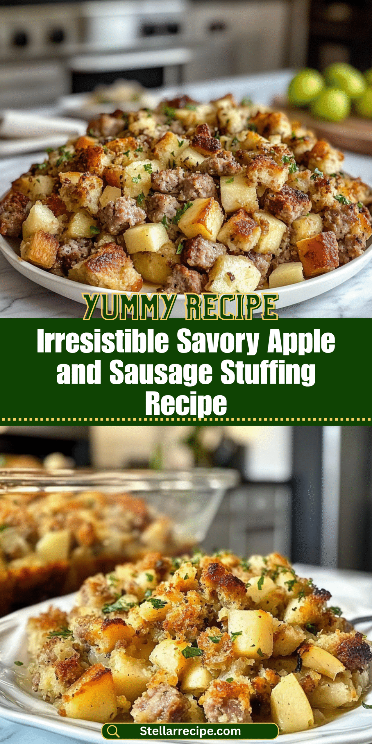 Irresistible Savory Apple and Sausage Stuffing Recipe