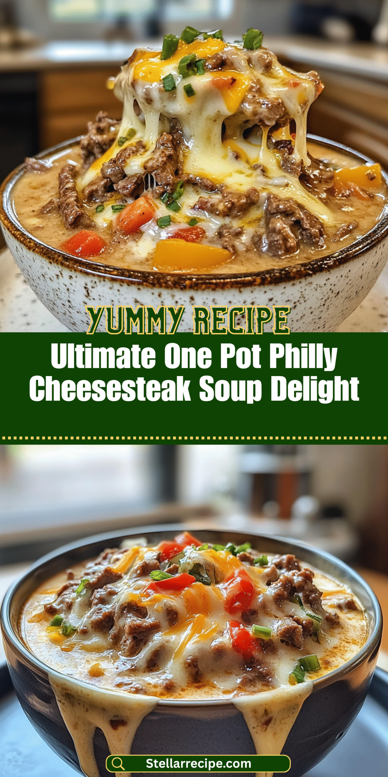 Ultimate One Pot Philly Cheesesteak Soup Delight