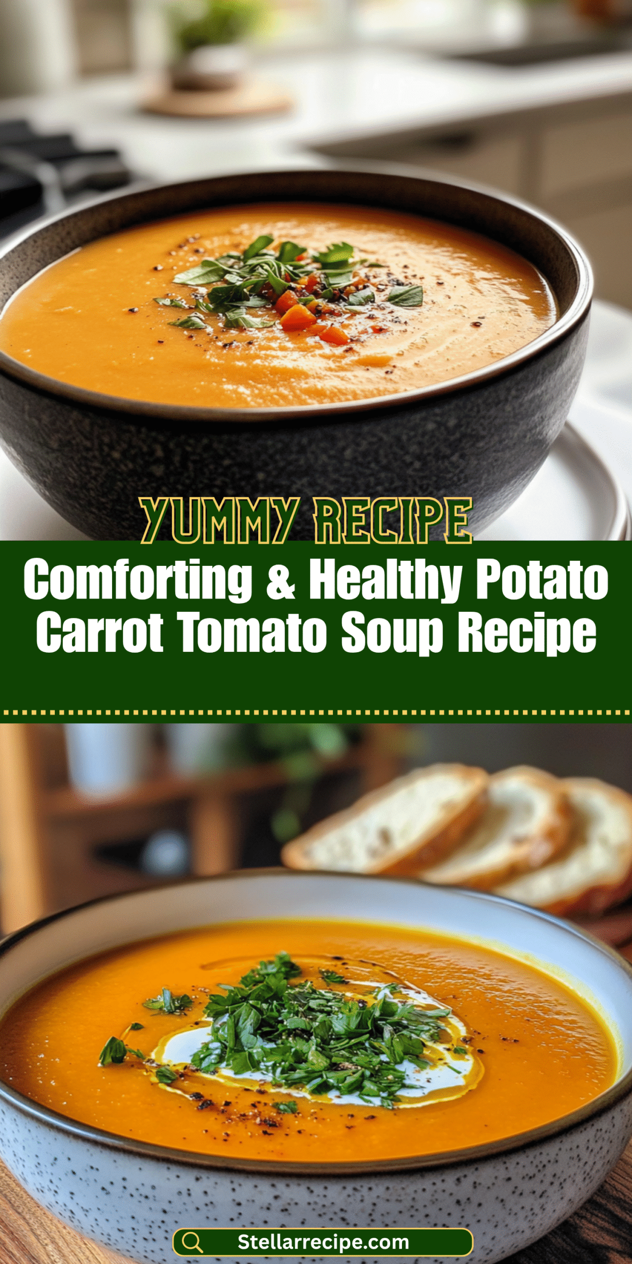 Comforting & Healthy Potato Carrot Tomato Soup Recipe