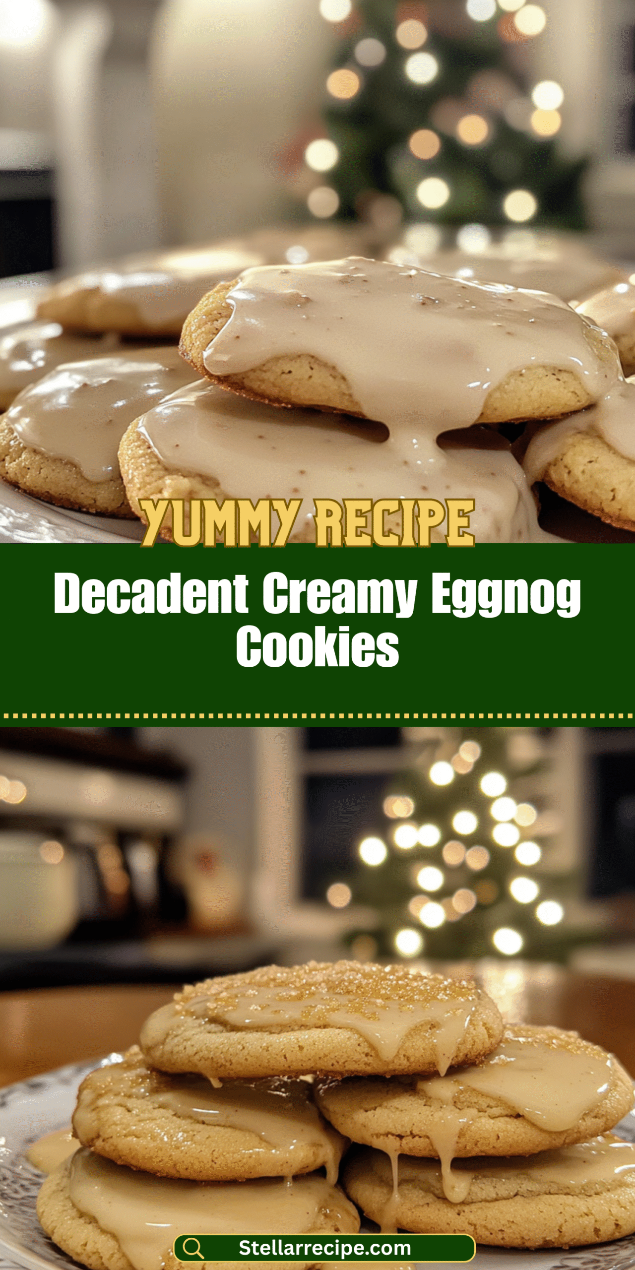 Decadent Creamy Eggnog Cookies