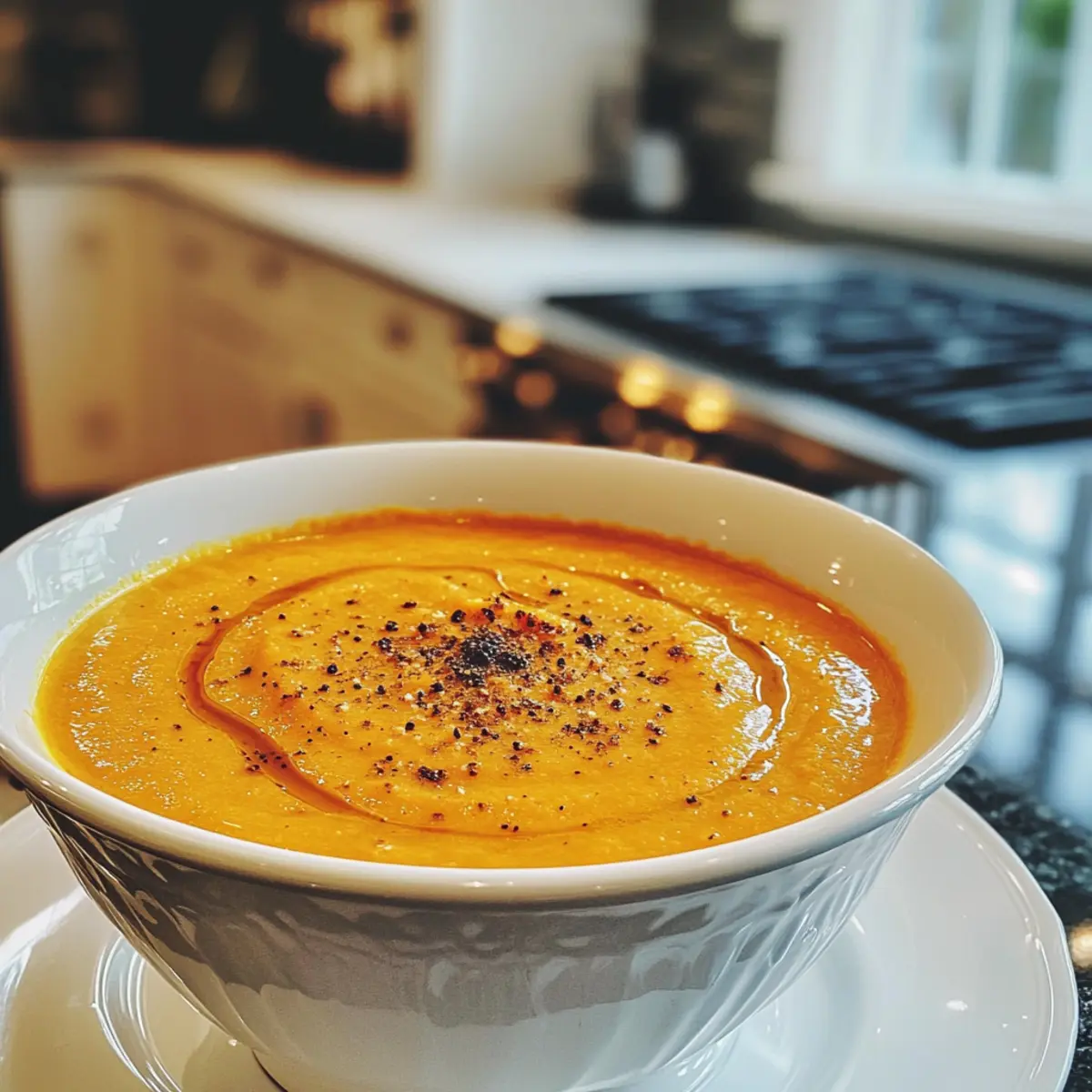 Comforting Creamy Roasted Carrot Soup