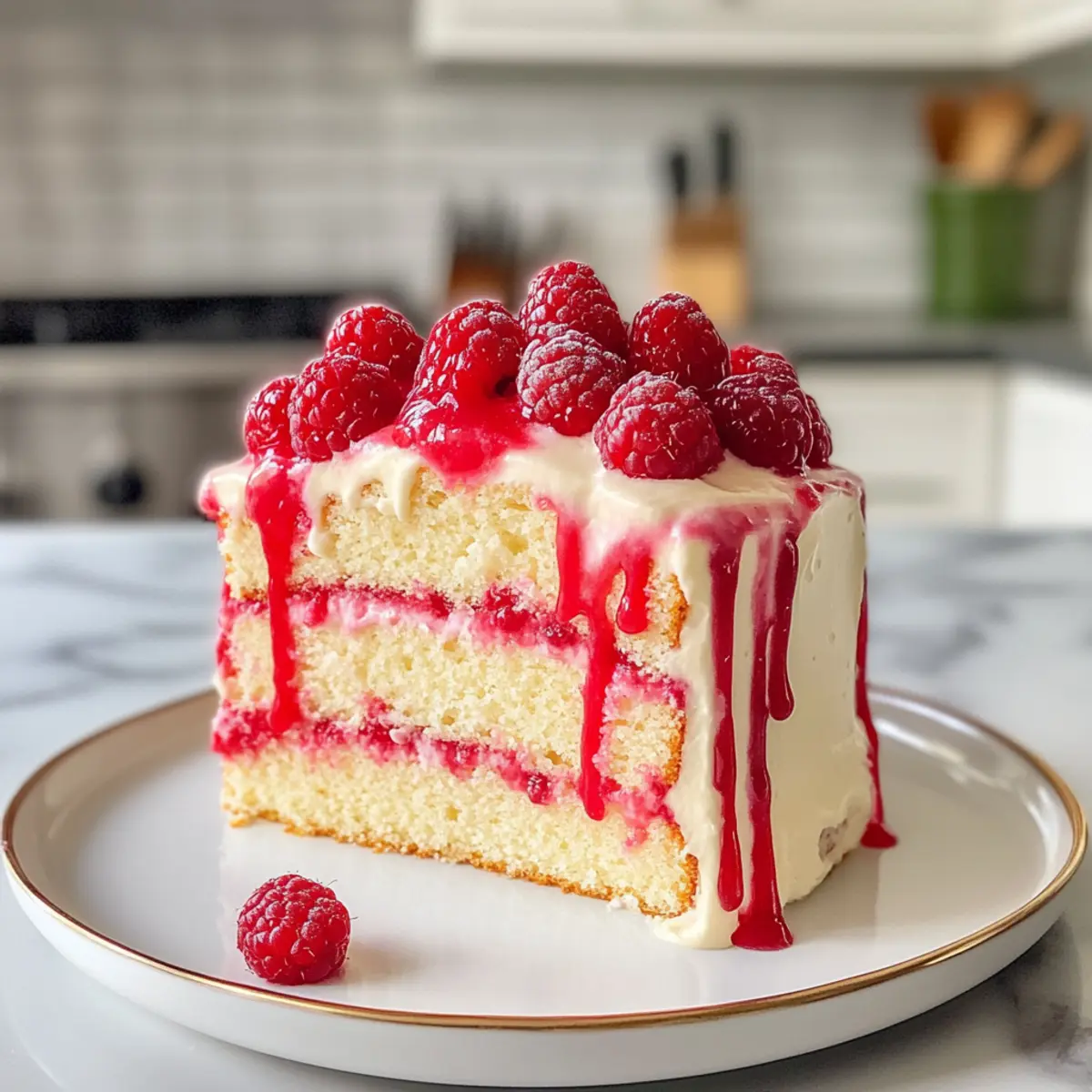 Irresistible Creamy Raspberry Vanilla Cake Recipe