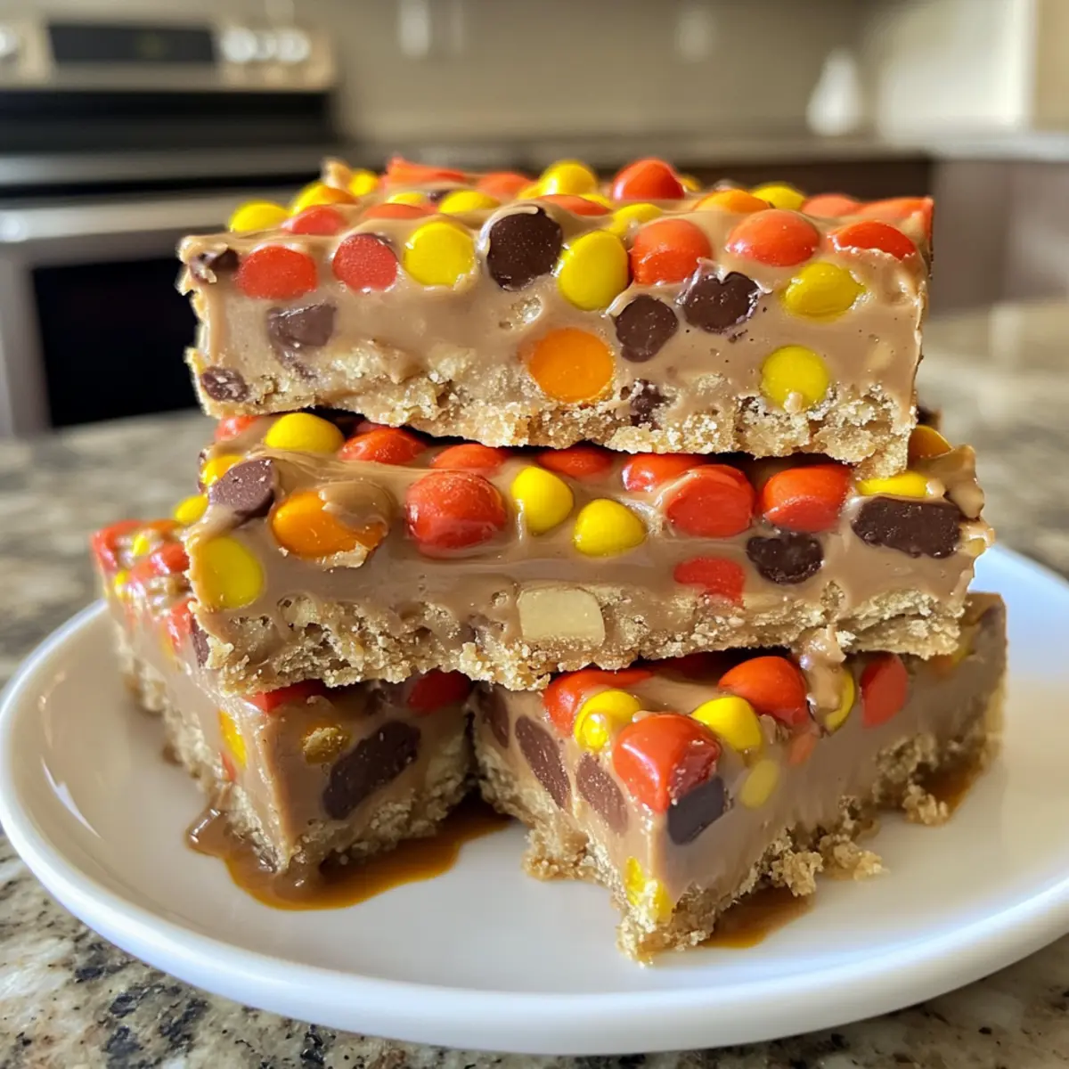 Irresistible Creamy Reese’s Pieces Bars