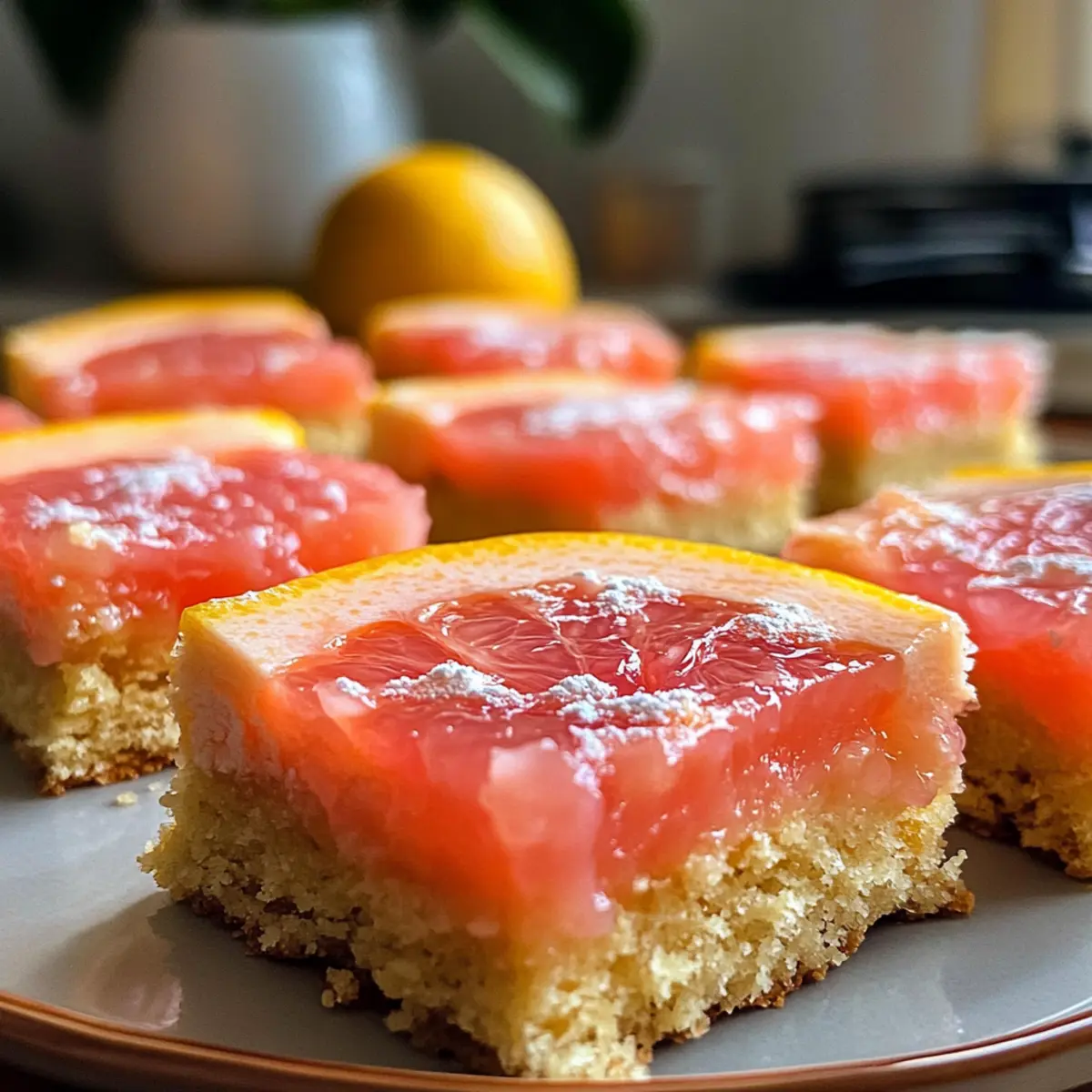 Zesty Refreshing Pink Grapefruit Bars