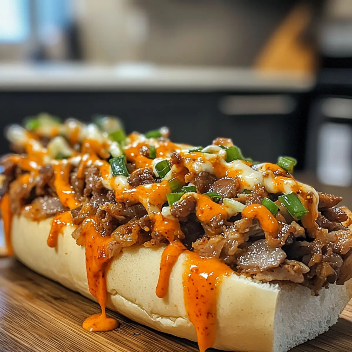 Irresistible Korean-Inspired Spicy Kimchi Bulgogi Cheesesteak