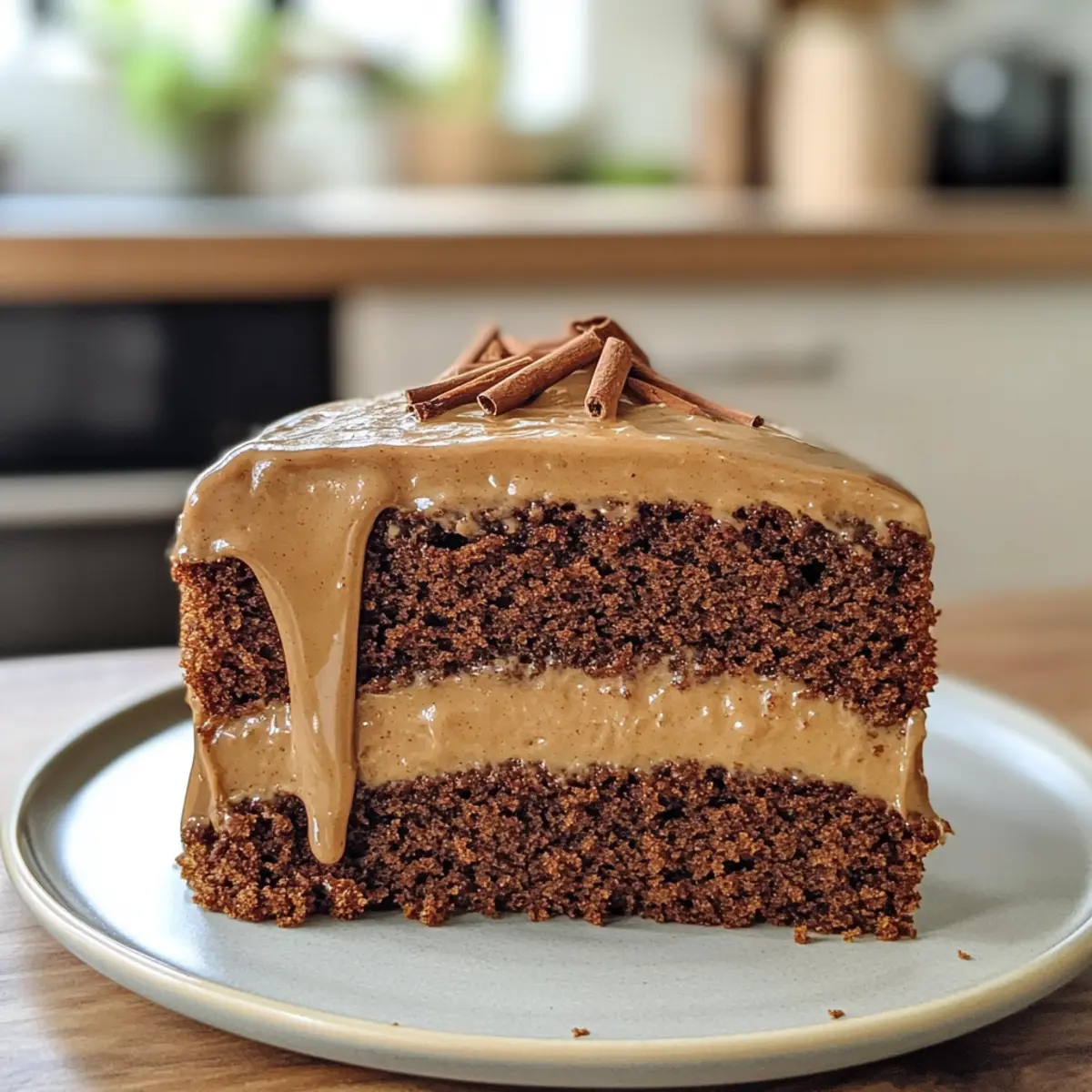 Irresistible Spiced Gingerbread Cake with Creamy Cinnamon Molasses Frosting