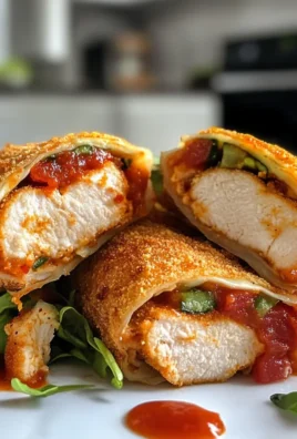 Crispy Crunchy Air Fryer Chicken & Mozzarella Wraps Recipe