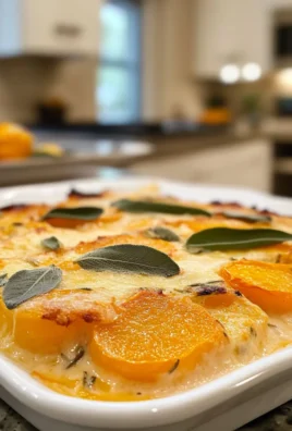 Irresistible Creamy Sage Butternut Squash Gratin