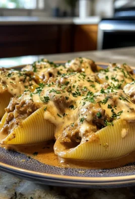 Irresistible Creamy Beef Stroganoff Stuffed Shells Recipe