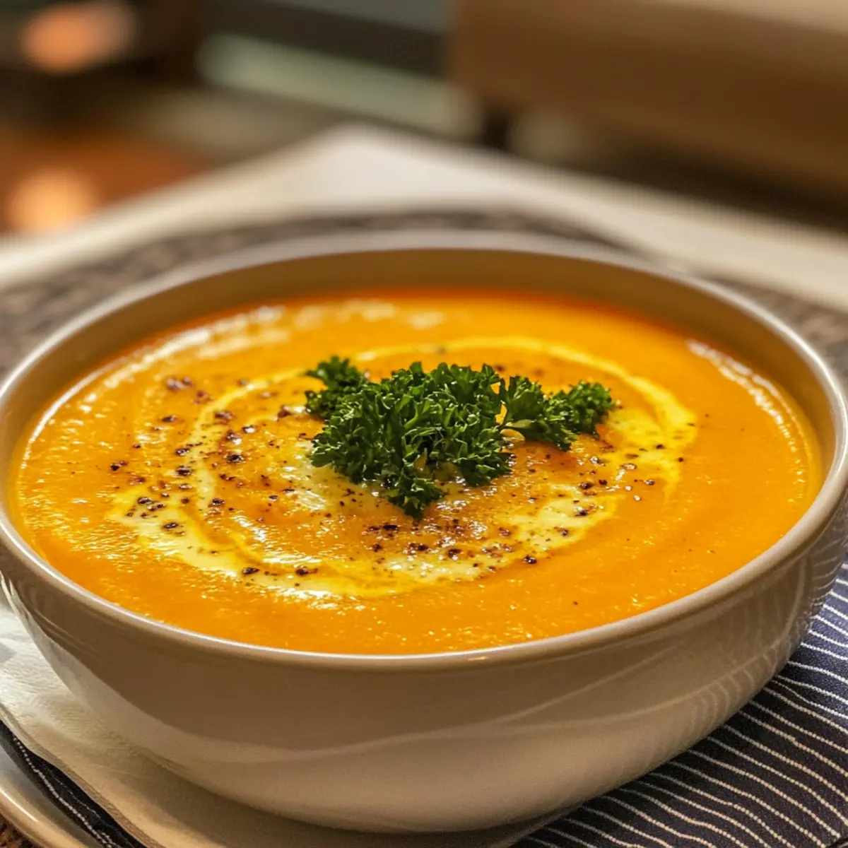 Creamy Cozy Roasted Carrot Soup