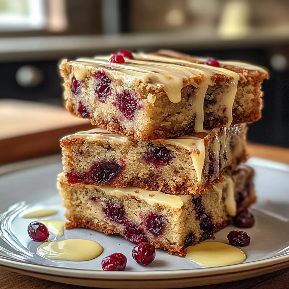 Irresistible Creamy White Chocolate Cranberry Blondies