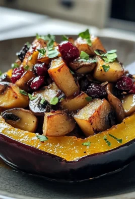 Irresistible Savory Stuffed Acorn Squash with Mushrooms & Cranberries