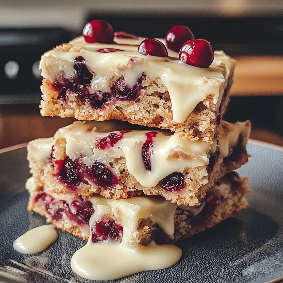 Irresistible Creamy White Chocolate Cranberry Blondies