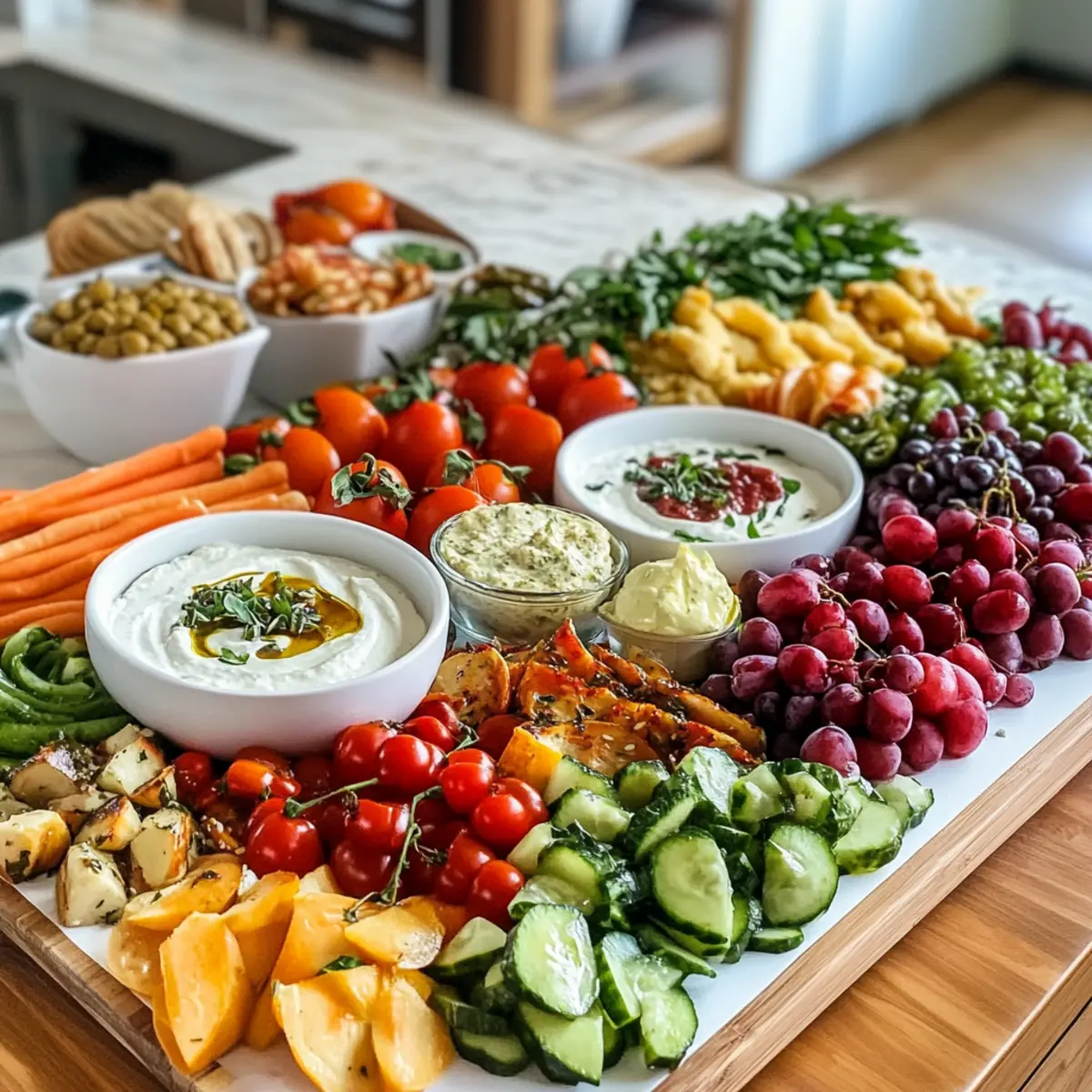 Irresistible Savory Mediterranean Brunch Boards with 3 Dips