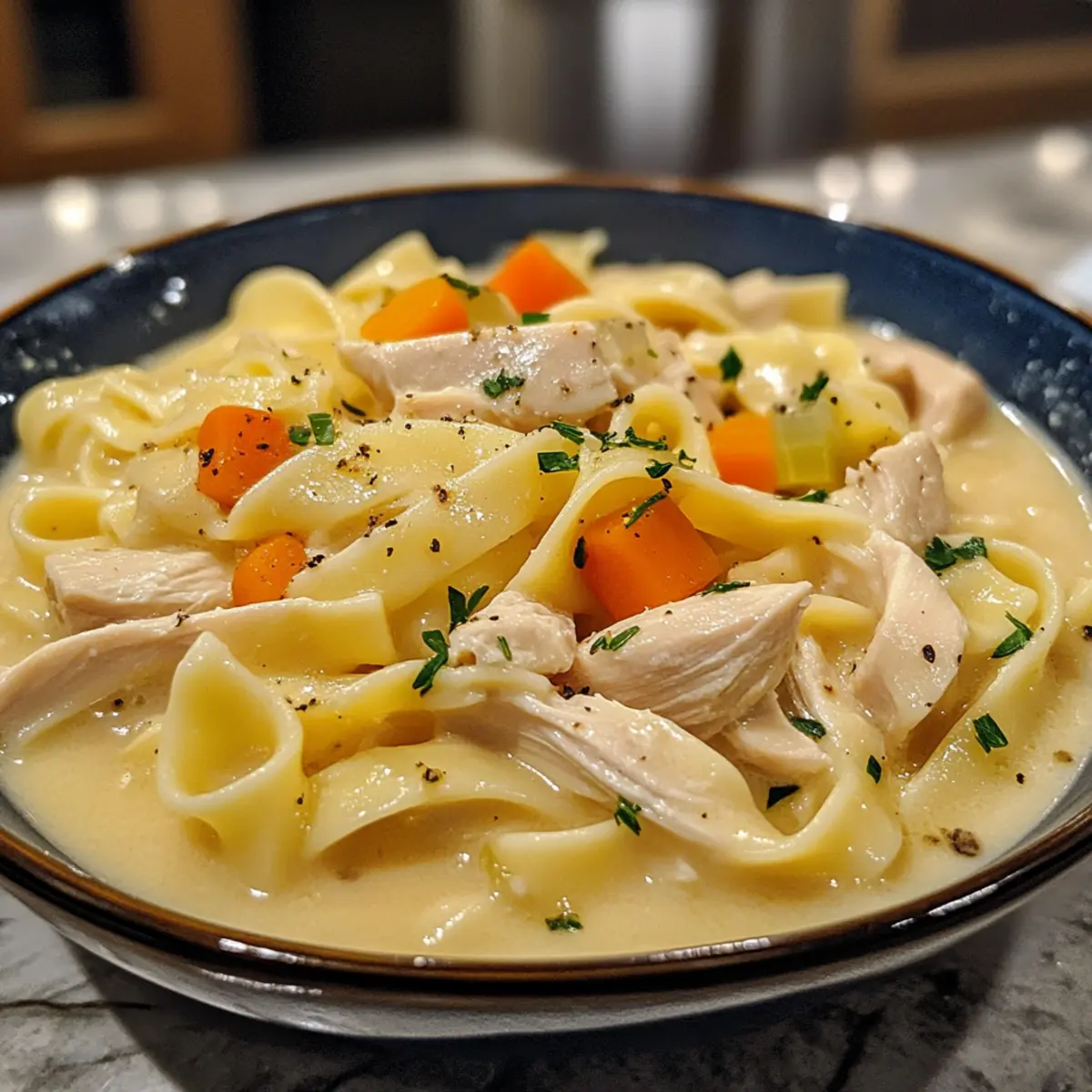 Ultimate Comforting Creamy Chicken Noodle Soup