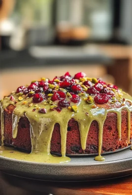 Simply Delicious Creamy Eggless Pistachio Cranberry Cake