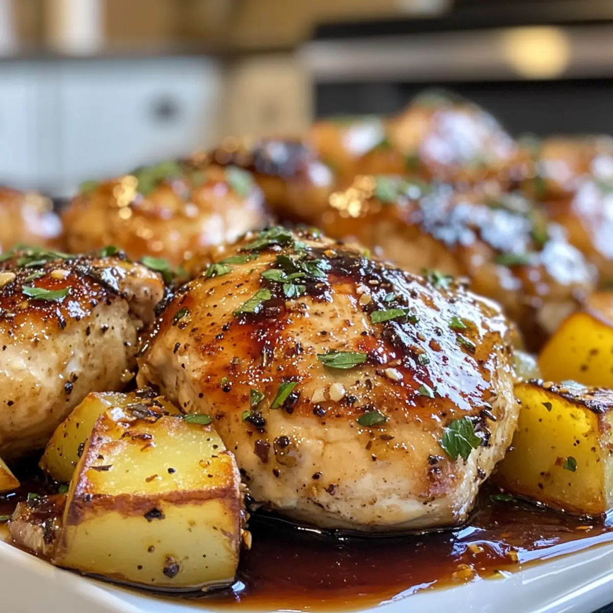 Irresistible Easy Sheet Pan Balsamic Chicken with Potatoes