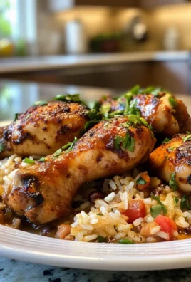 Savory Easy One-Pan Chicken Drumsticks with Rice & Beans