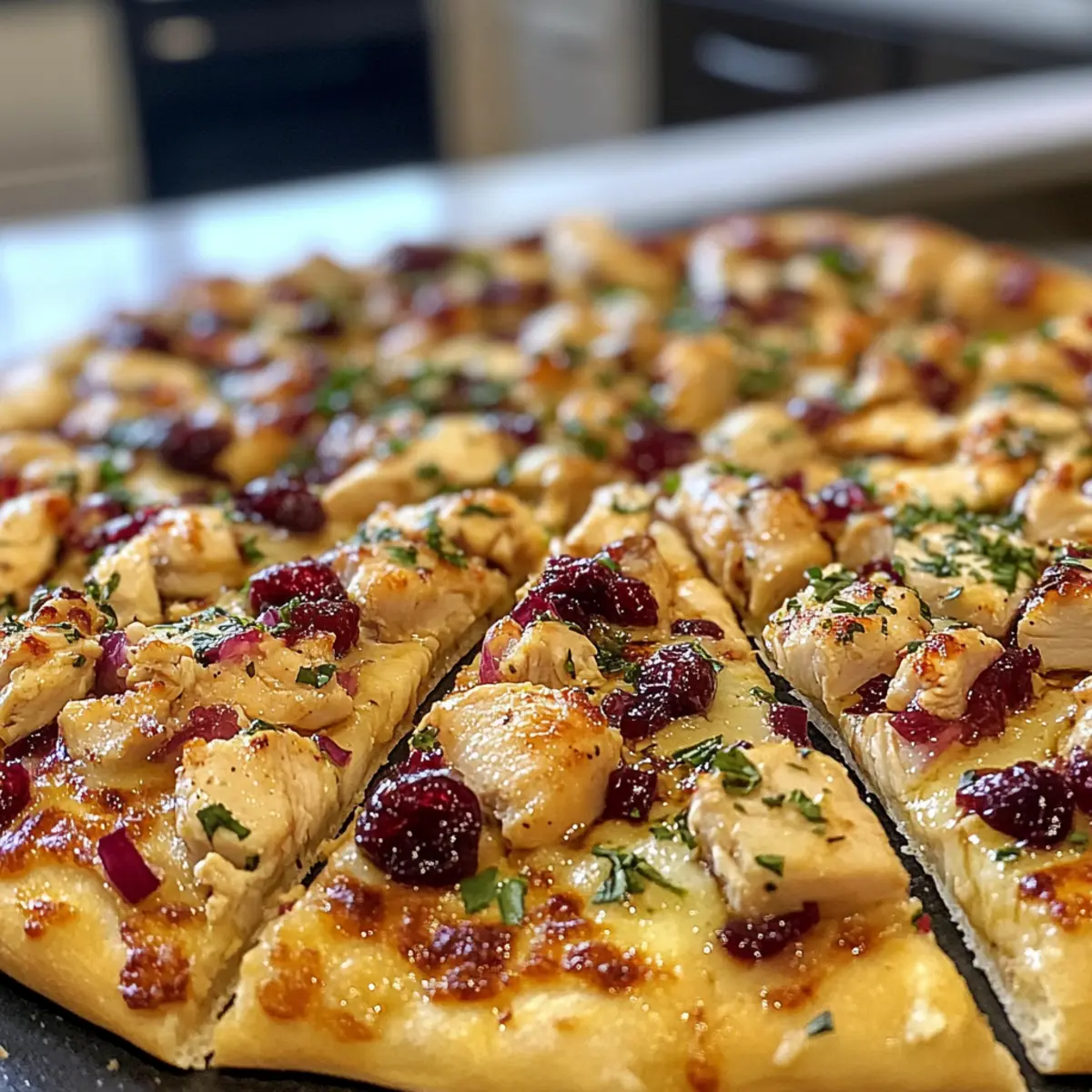 Irresistible Savory Chicken and Cranberry Pizza Delight