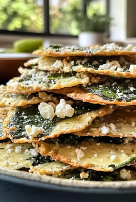 Irresistible Savory Mediterranean Spinach and Feta Cheese Crisps