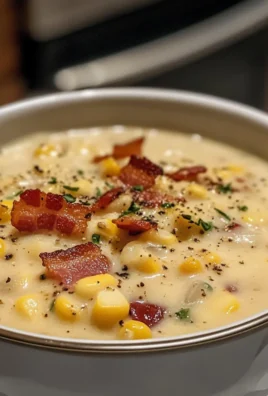 Creamy Cozy Corn Chowder with Bacon