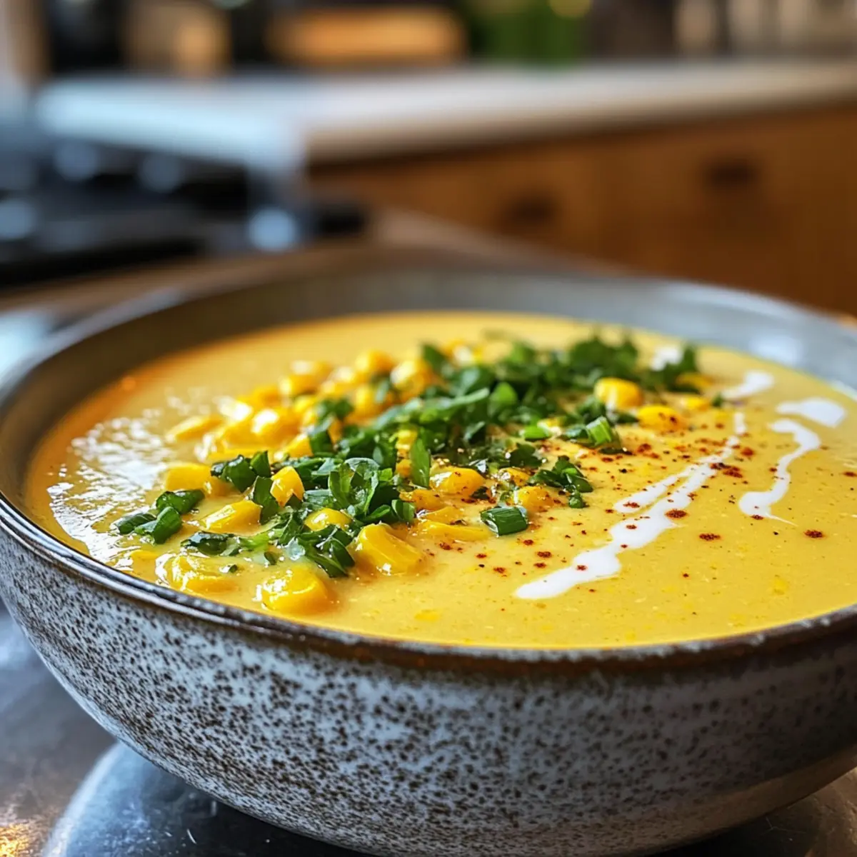 Savory Curried Cream of Corn Soup