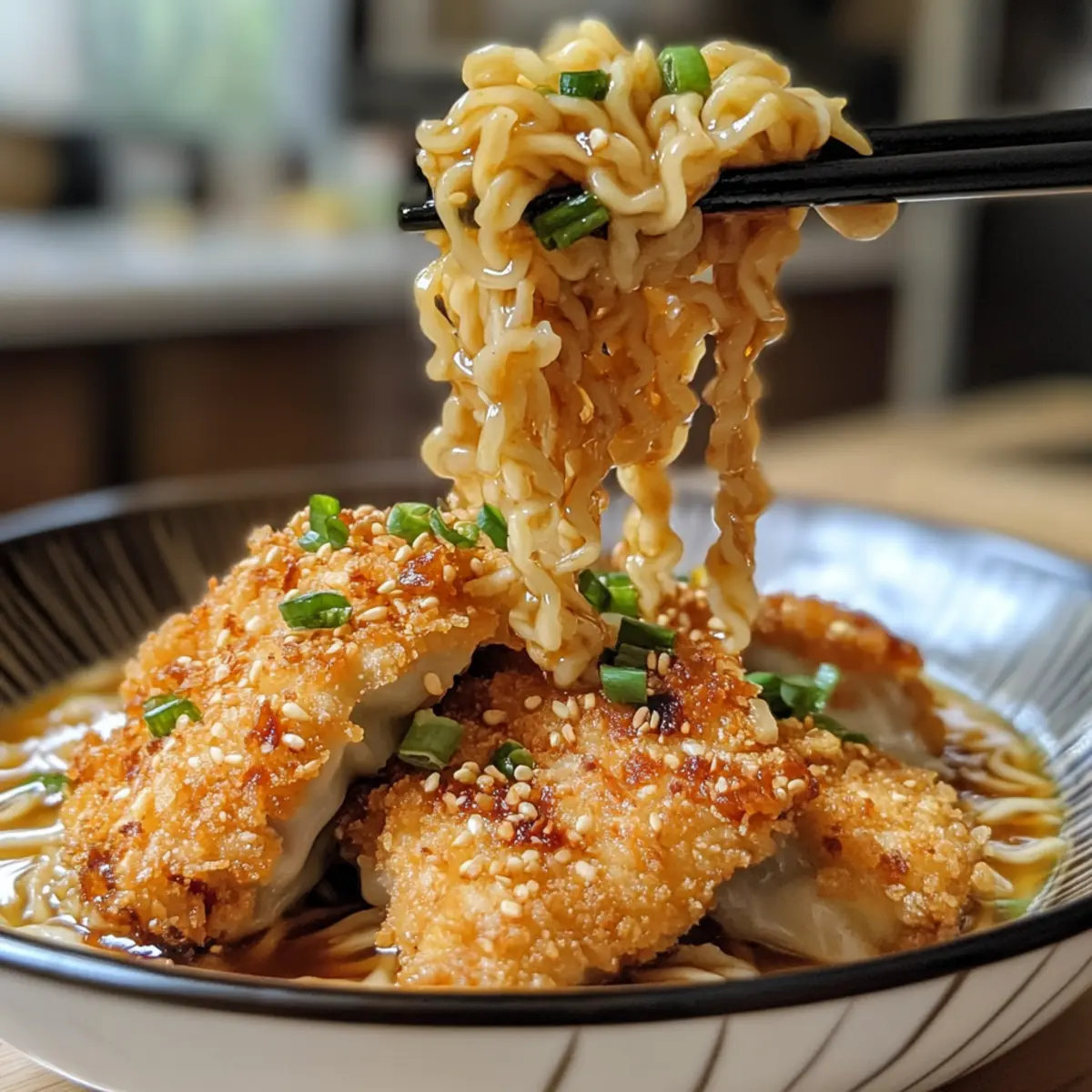 Irresistible Crispy Fried Chicken Gyoza Ramen Recipe You'll Love