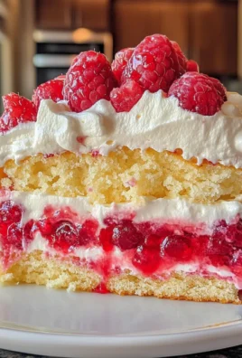Irresistible Fluffy Raspberry Cake With Whipped Cream Filling