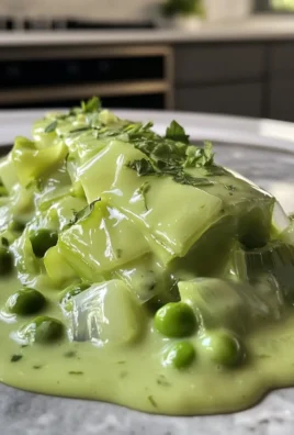 Irresistible Creamy Braised Leeks, Peas, and Lettuce Recipe