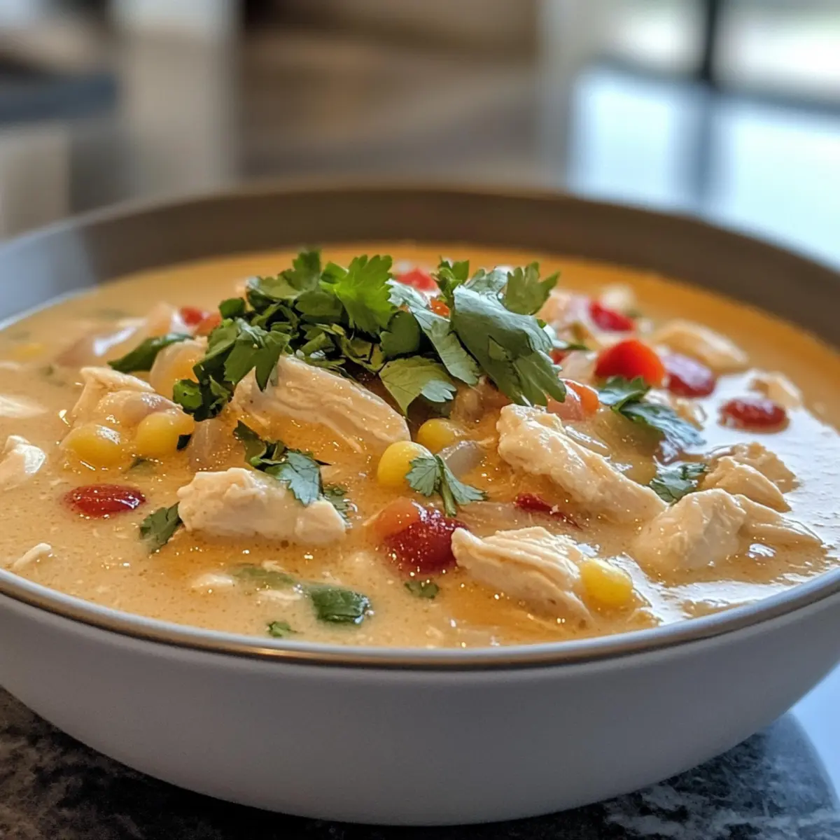 Cozy Creamy White Chicken Chili for Two