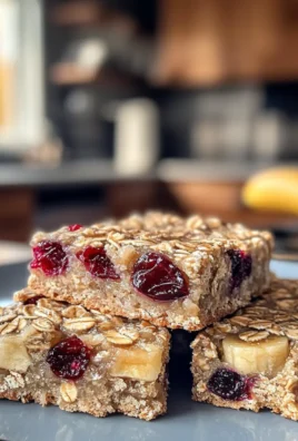 Irresistible Chewy Banana Oatmeal Cranberry Bars
