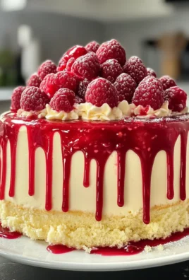 Decadent Heavenly White Chocolate Raspberry Cake