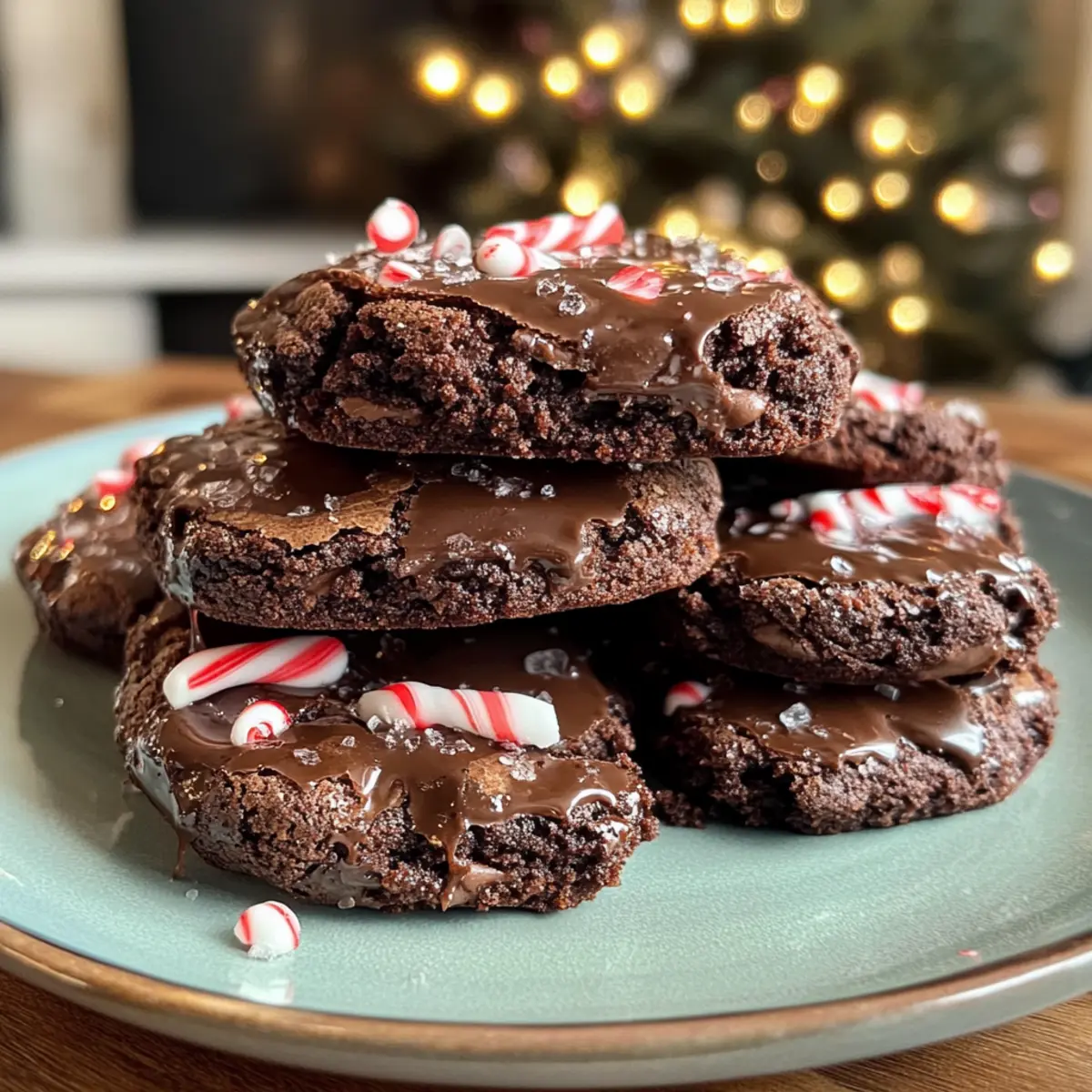 Irresistible Fudgy Peppermint Bark Brownie Cookies