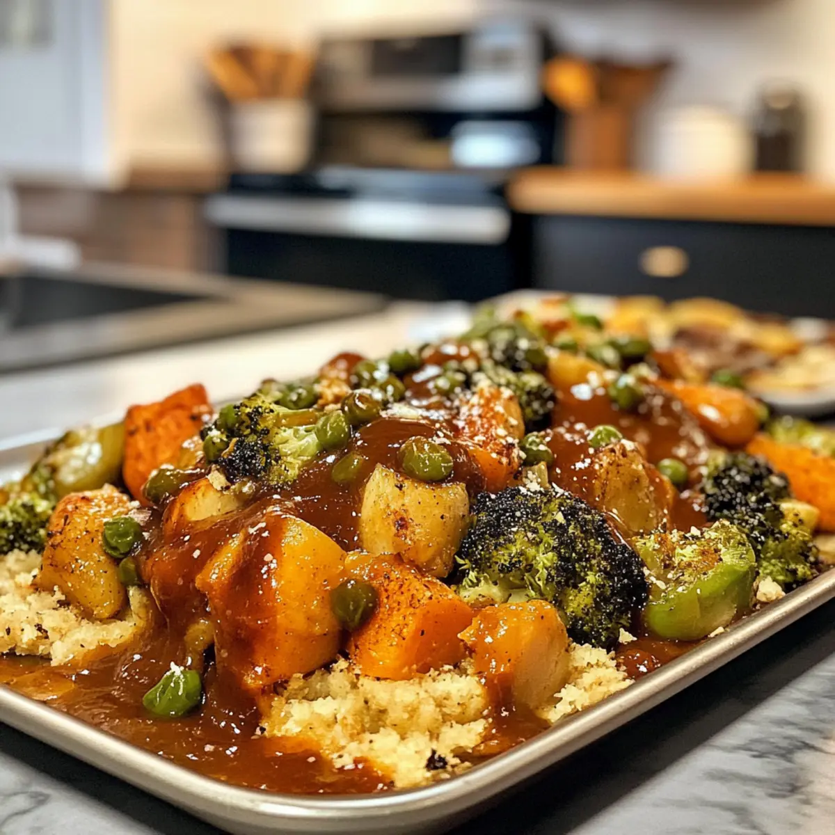 Savory Delightful Sheet Pan Thanksgiving Dinner Vegan Recipe