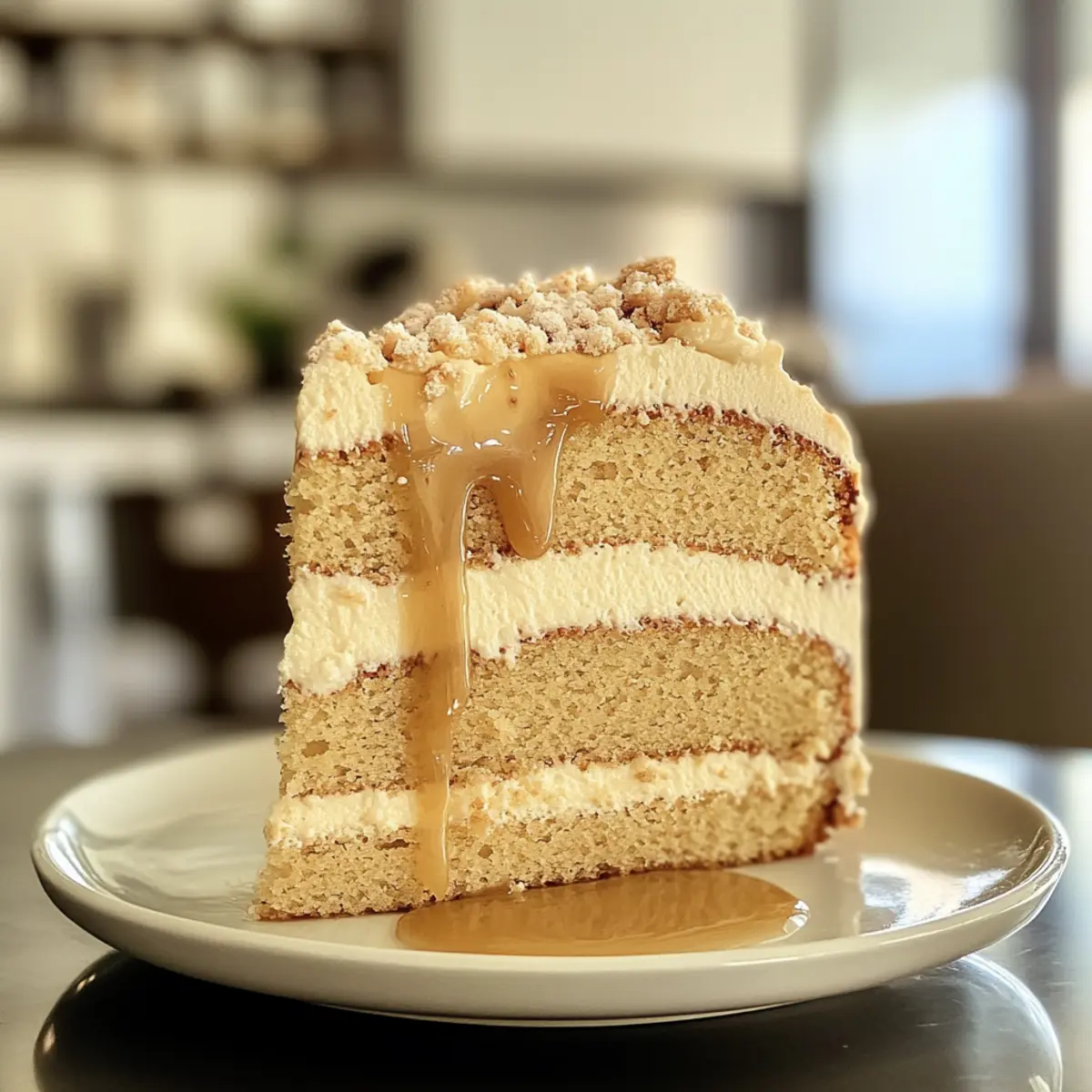 Irresistible Creamy Vanilla Honey Cake with Coffee Cream Cheese Frosting