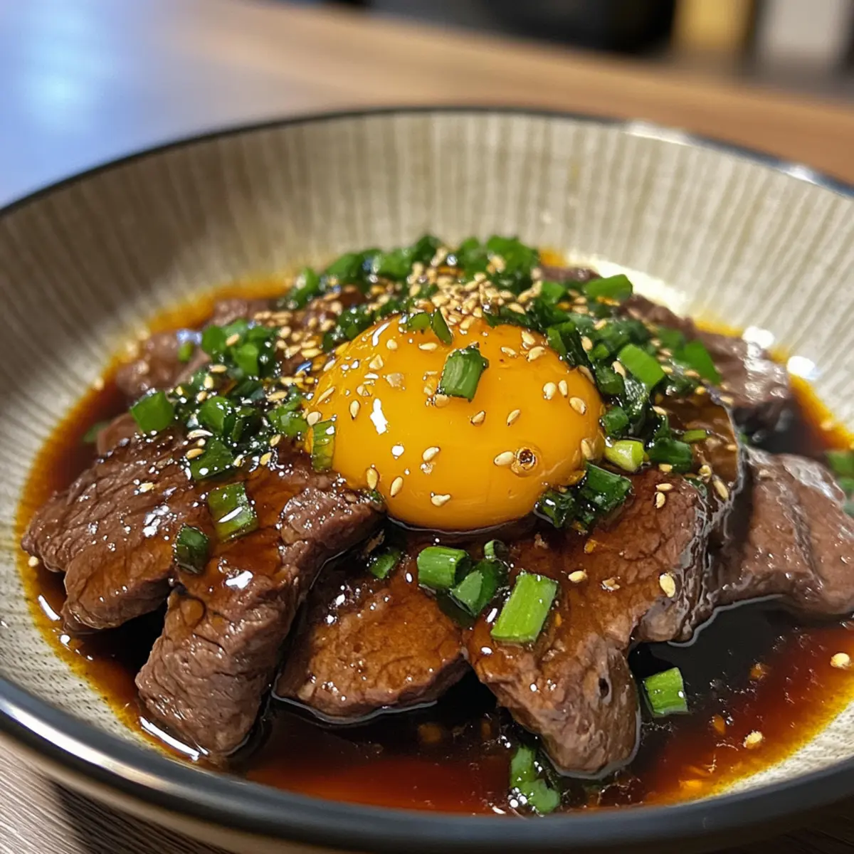 Savory Rich Japanese Beef & Onsen Egg Recipe to Savor