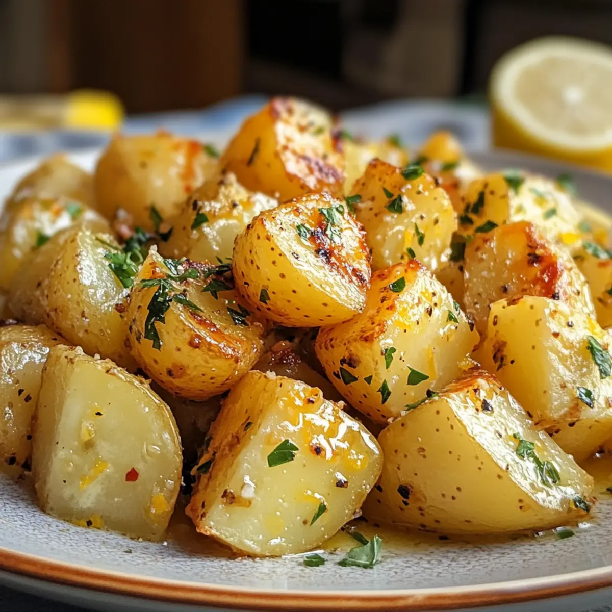 Irresistible Tangy Greek Potatoes With Lemon and Garlic