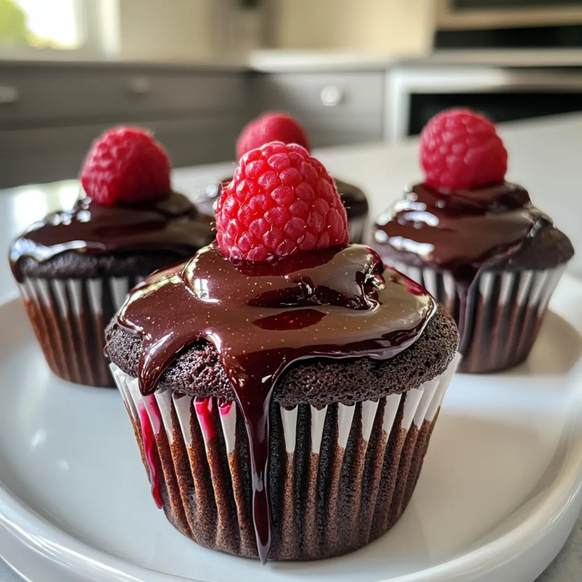 Decadent Chocolate Raspberry Cupcakes