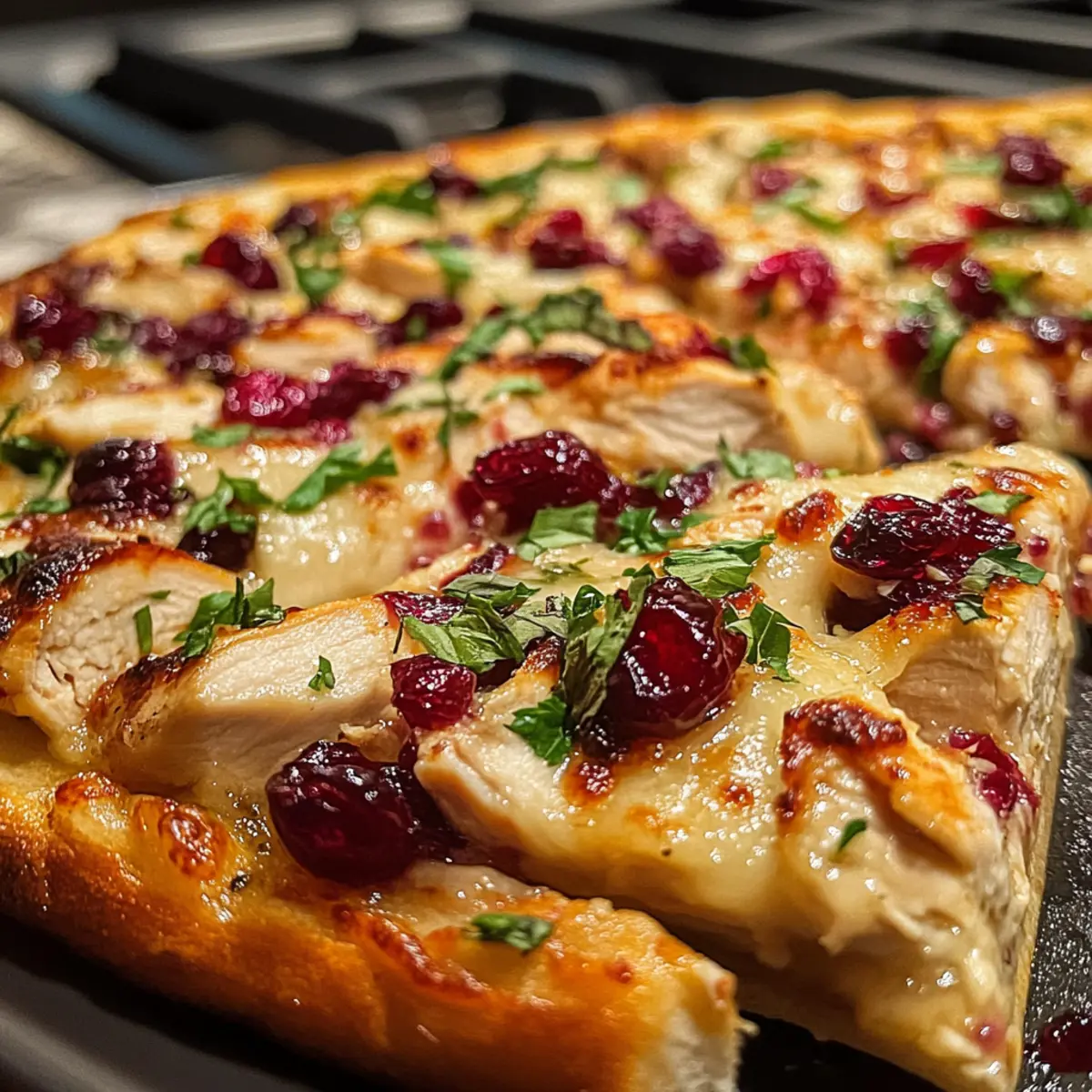 Irresistible Savory Chicken and Cranberry Pizza Delight