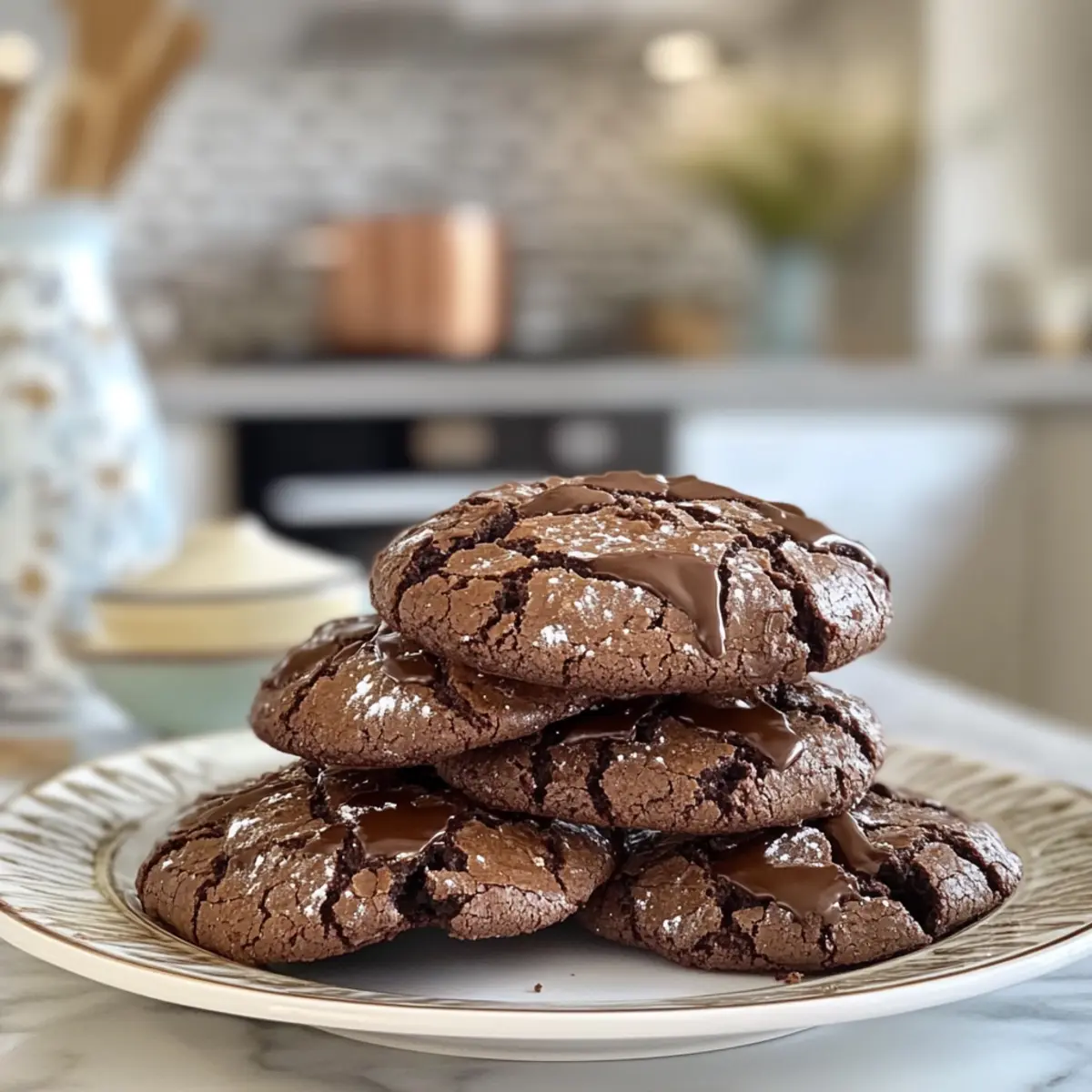 Irresistible Rich Chocolate Crinkle Cookies