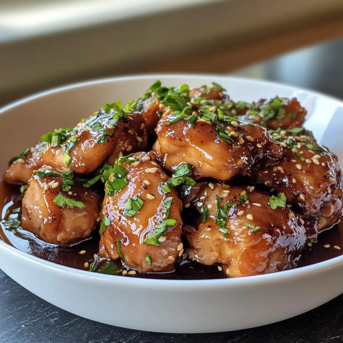Irresistible Sticky Caramelised Soy Chicken in Garlic Ginger Broth