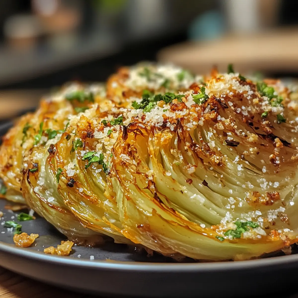 Irresistible Savory Roasted Cabbage With Parmesan & Anchovies