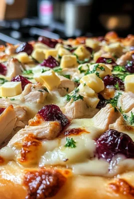 Irresistible Smoky Chicken, Creamy Brie & Cranberry Pizza