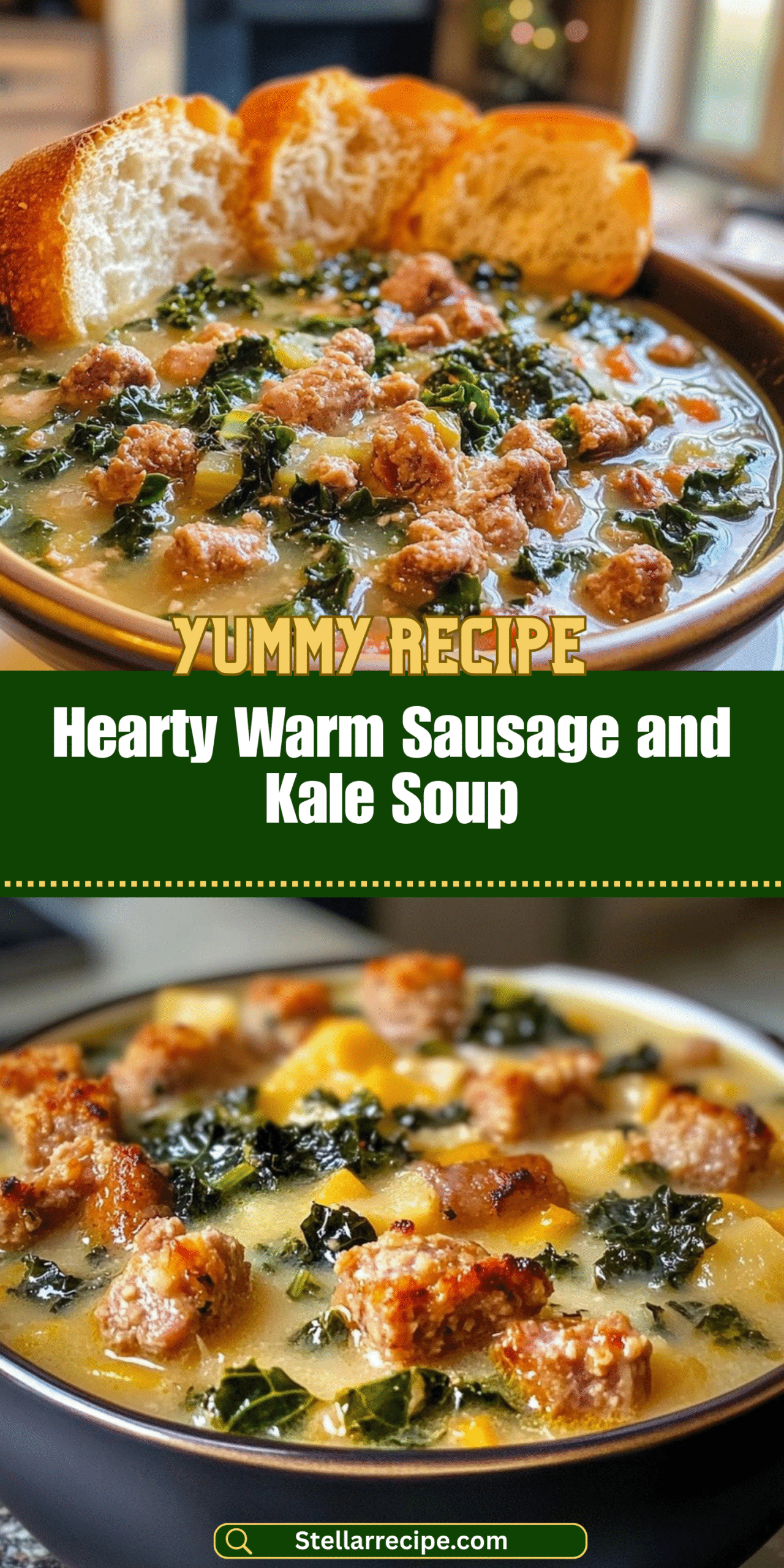 Hearty Warm Sausage and Kale Soup